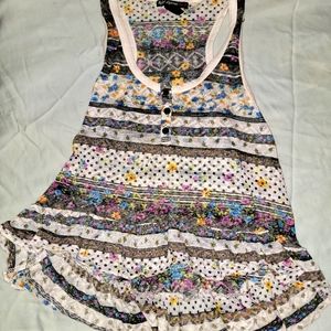 Women's see through self esteem print tank